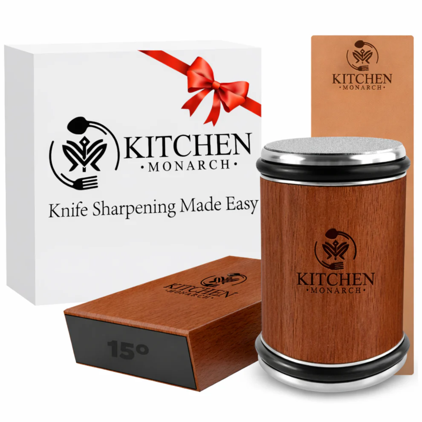 Kitchen Monarch — Professional Rolling Knife Sharpener with Diamond and Ceramic Discs