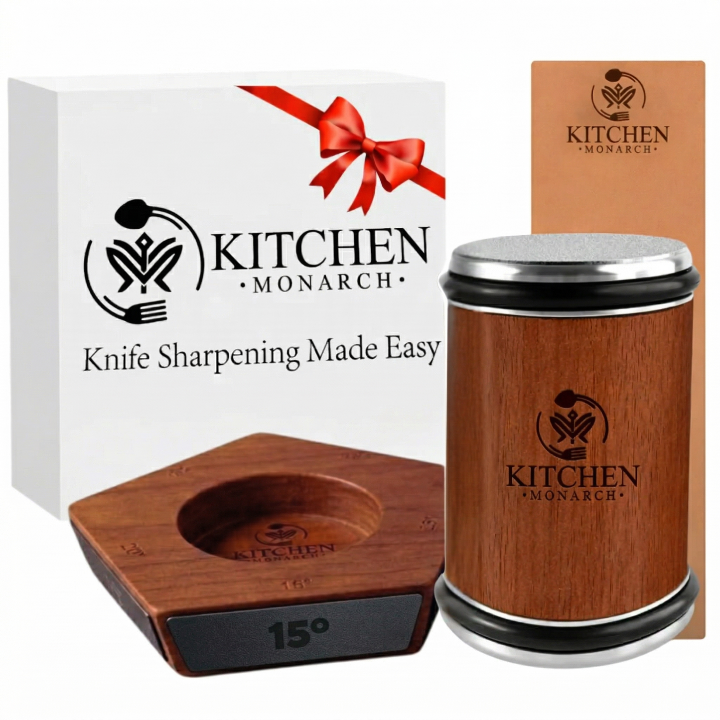 Kitchen Monarch — Professional Rolling Knife Sharpener with Diamond and Ceramic Discs